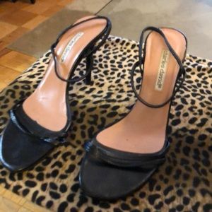 Charles David strappy sandal black leather
